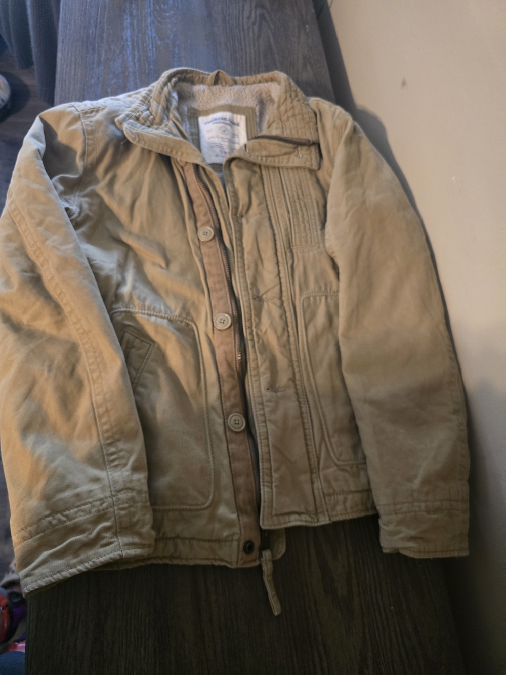 American Eagle Outfitters Men's Tan Military Field Jacket